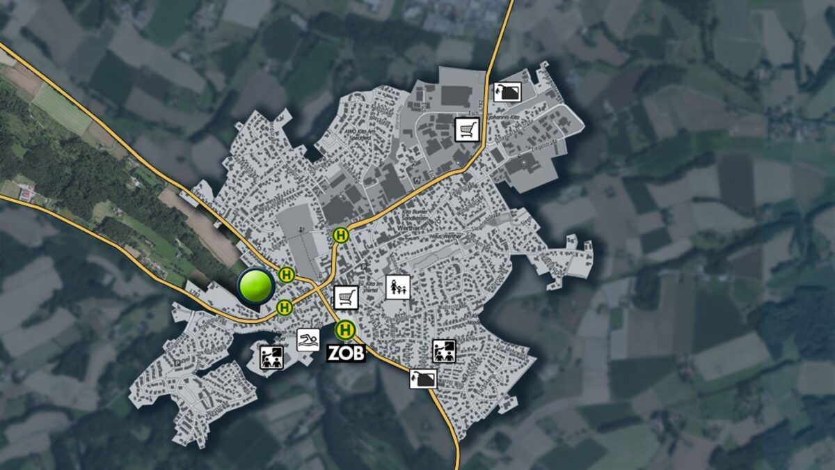 Lageplan Stadt Werther